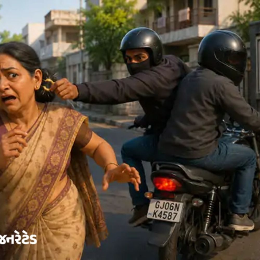 માંજલપુરમાં સિનિયર સિટીઝન સાથે લૂંટ:પૌત્રની શાળામાંથી પરત ફરતી વેળાએ બે બાઇકસવાર વૃદ્ધાના કાનમાંથી સોનાની કડી આંચકી ફરાર