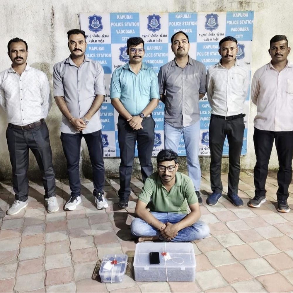 લ્યો બોલો! ટાયરની દુકાનમાંથી ગાંજો ઝડપાયો:કપુરાઈ પોલીસે 1184 ગ્રામ ગાંજા સાથે પિન્ટુ વાઢેરને દબોચ્યો, ભરૂચનો સપ્લાયર વોન્ટેડ