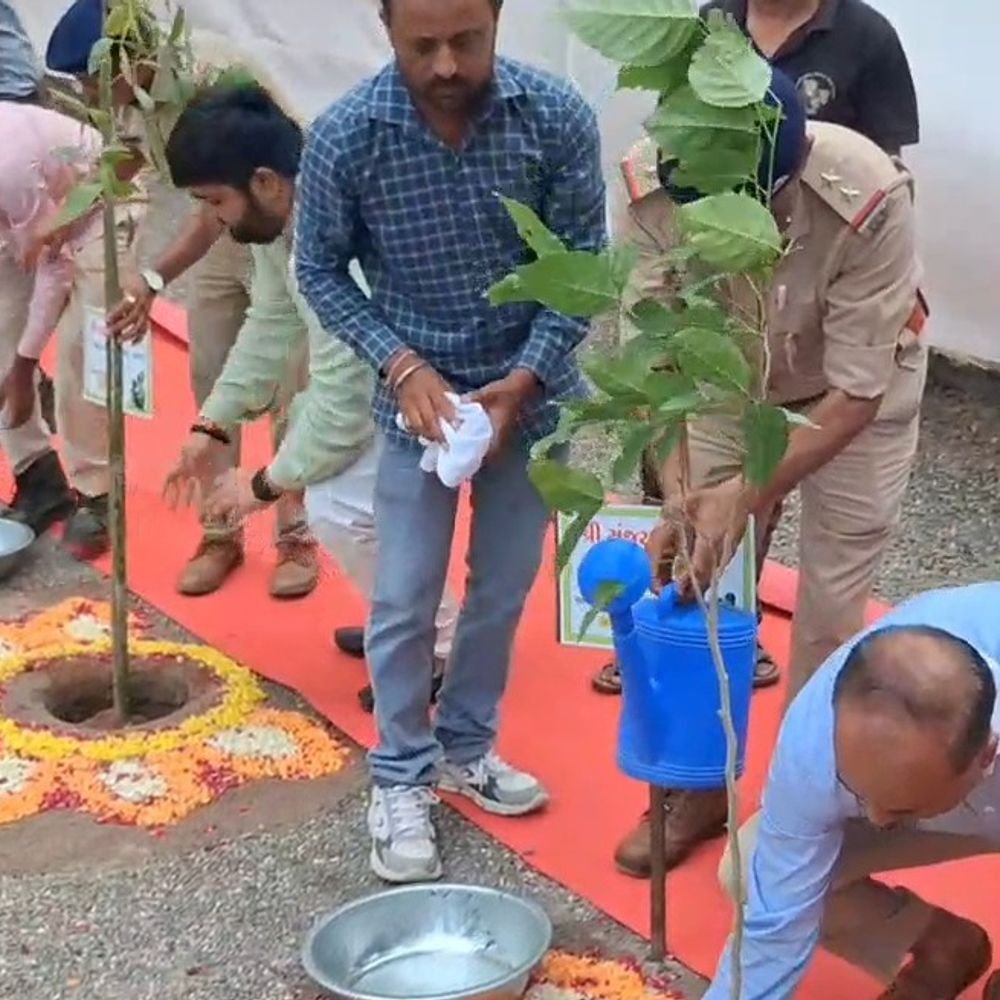 77મો વન મહોત્સવ પ્રાઇવેટ સંસ્થામાં યોજાતાં ચર્ચા જાગી ​:જૂનાગઢ મહાનગરપાલિકા કક્ષાના વન મહોત્સવમાં સરકારી શાળાને બદલે ખાનગી સંસ્થા પસંદ કરાઈ, મંત્રી કૌશિક વેકરીયાની હાજરીમાં વૃક્ષારોપણ યોજાયું
