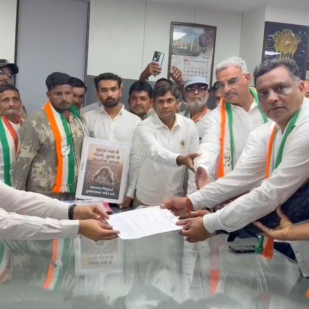 જામનગરમાં 71% વરસાદની ઘટ:કોંગ્રેસે જિલ્લાને દુષ્કાળગ્રસ્ત જાહેર કરવા કલેક્ટરને આવેદન આપ્યું