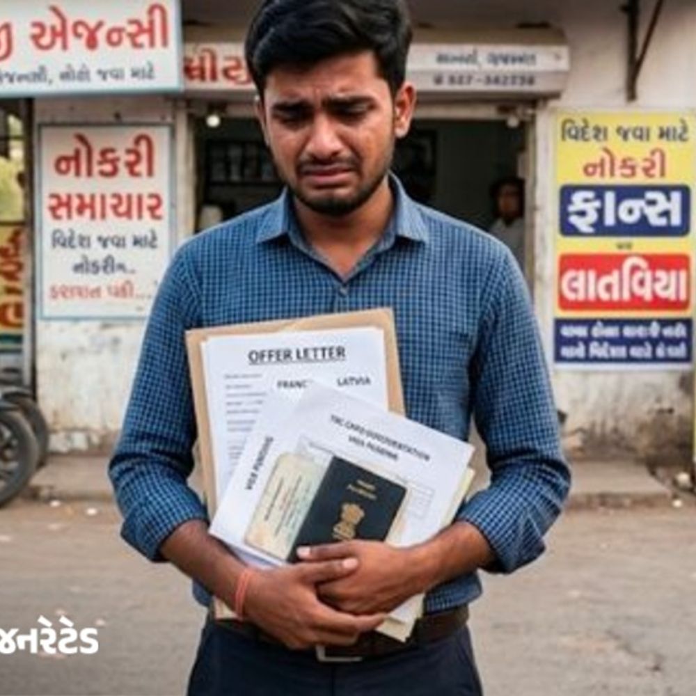 ફ્રાન્સ અને લાતવિયામાં નોકરી અપાવવાના બહાને 9.50 લાખની ઠગાઈ:આણંદના યુવક પાસેથી વડોદરાના એજન્ટે રૂપિયા પડાવ્યા, વિદેશમાં મોકલી TRC કાર્ડના નામે ધક્કા ખવડાવ્યા