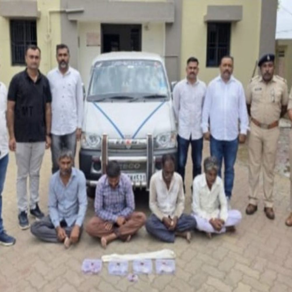 વહેલી પરોઢે ઘરમાં ઘૂસી લૂંટ ચલાવનાર 4 શખ્સો ઝડપાયા:મહિલાના કાનની બુટ તોડી દાગીના લૂંટી લીધા હતા, પોલીસે ઇકો કાર અને રોકડ સહિતનો મુદ્દામાલ જપ્ત કર્યો
