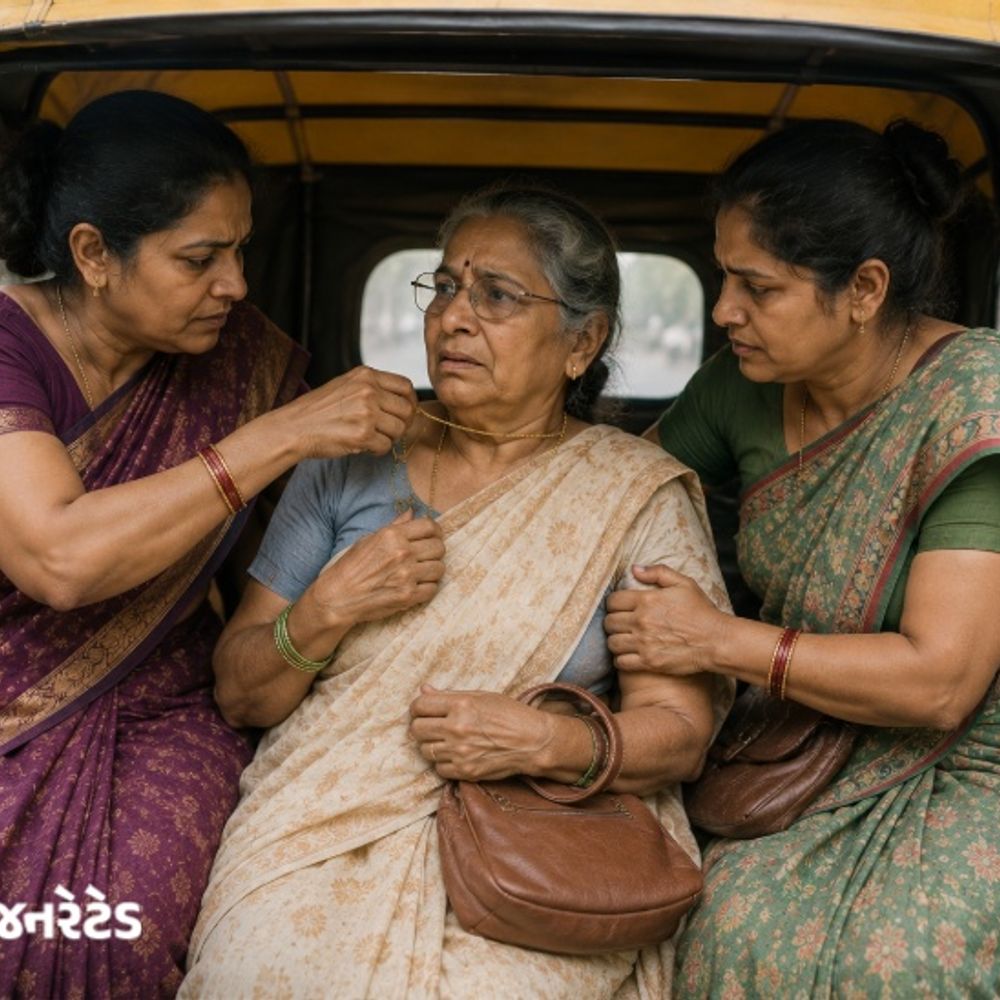 રાજકોટમાં ફરી રીક્ષા ગેંગનો આતંક:બે મહિલાએ મુસાફરના સ્વાંગમાં વૃદ્ધાને વચ્ચે બેસાડી સાડી સરખી કરવાના બહાને ગળામાંથી ₹1.20 લાખનો ચેન સેરવી લીધો