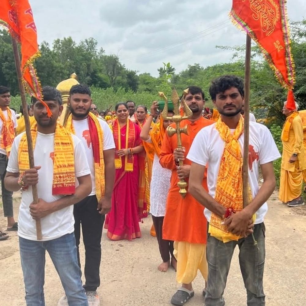 મોરવા હડફમાં પ્રથમવાર કાવડ યાત્રાનું આયોજન:ધારાસભ્ય નિમિષાબેન સુથાર સહિત અનેક લોકો જોડાયા