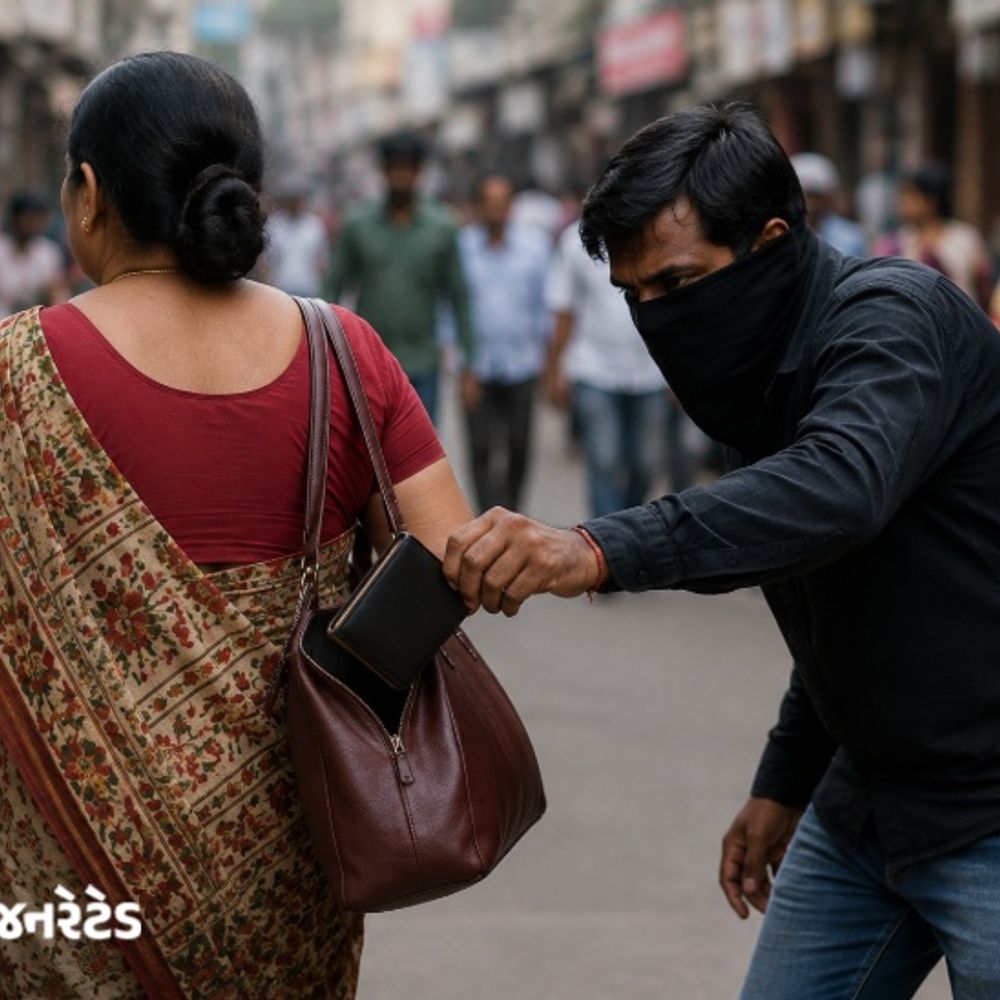 મહિલાનું બેગ કાપી ₹1.85 લાખના દાગીના-રોકડની ચોરી:શહેરના આઝાદ ચોક બજારમાં બની ઘટના, વાસણની ખરીદી બાદ પૈસા આપવા જતા પાકીટ ગુમ હતું