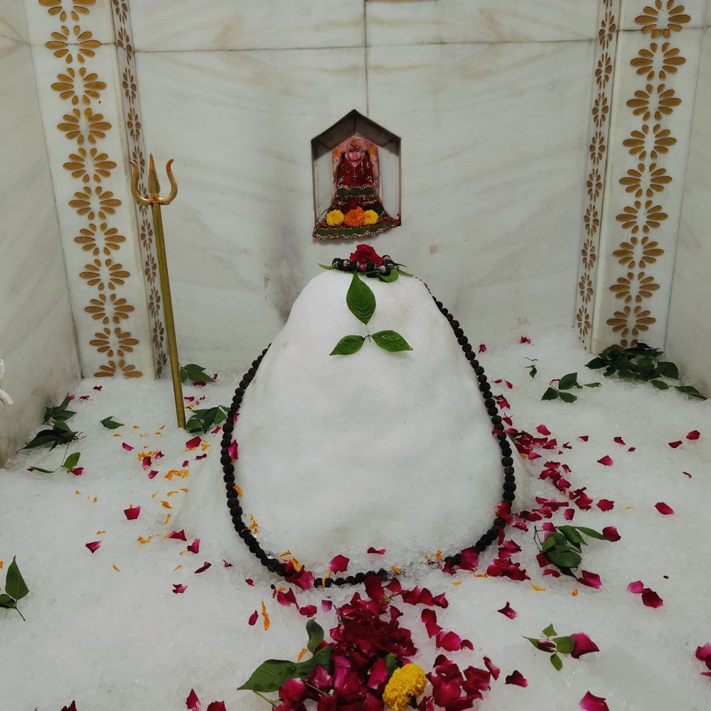 રાયગઢના વૈજનાથ મહાદેવને બાબા બરફાનીનો શણગાર:શીતળા સાતમે 551 કિલો બરફનો ઉપયોગ કરાયો, ભક્તો ઉમટ્યા દર્શનાર્થે