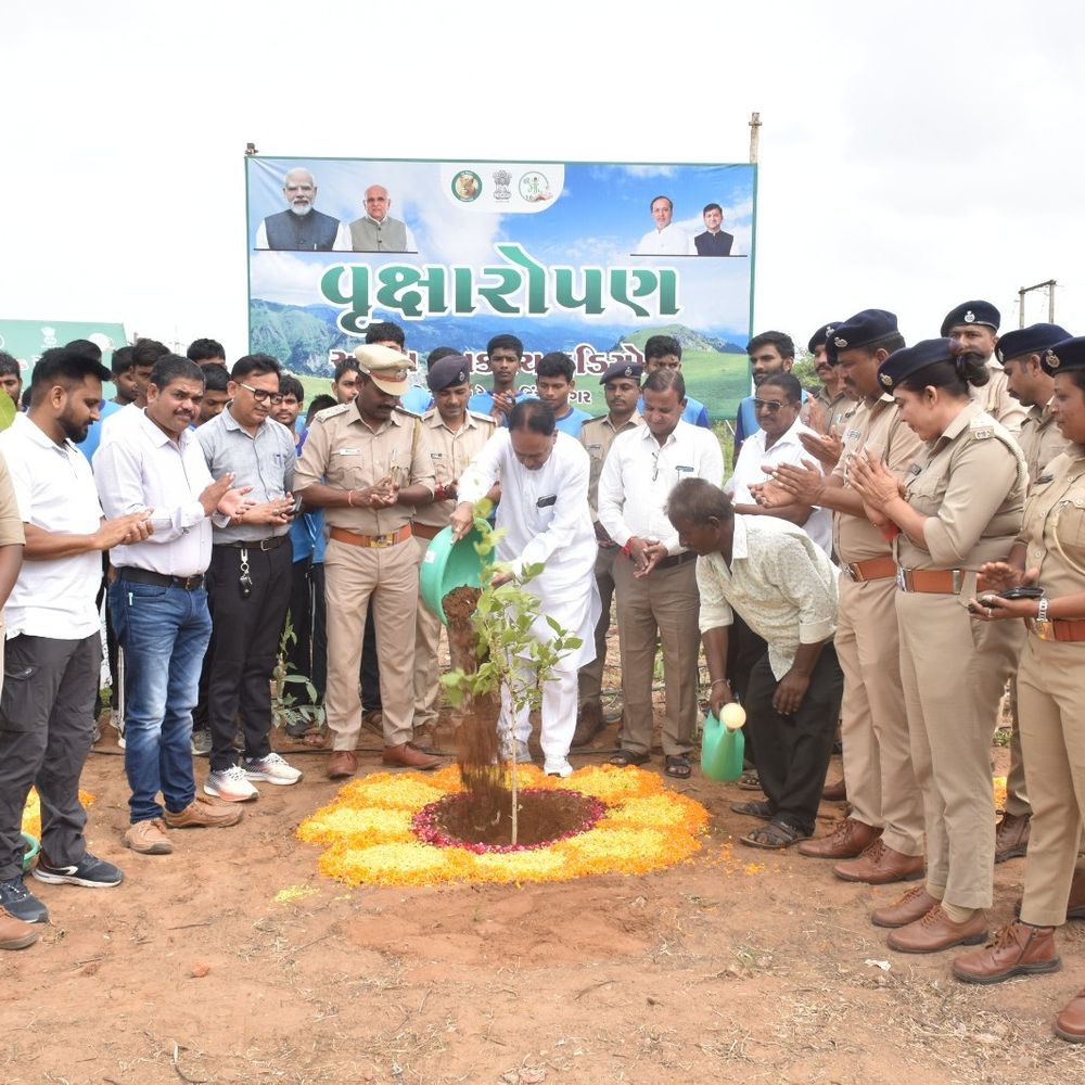 હિંમતનગરમાં ધારાસભ્યની ઉપસ્થિતિમાં 70મા વન મહોત્સવની ઉજવણી:'એક પેડ માં કે નામ' અભિયાન હેઠળ વૃક્ષારોપણ, વૃક્ષોના સંરક્ષણ અને સંવર્ધનનો સંકલ્પ