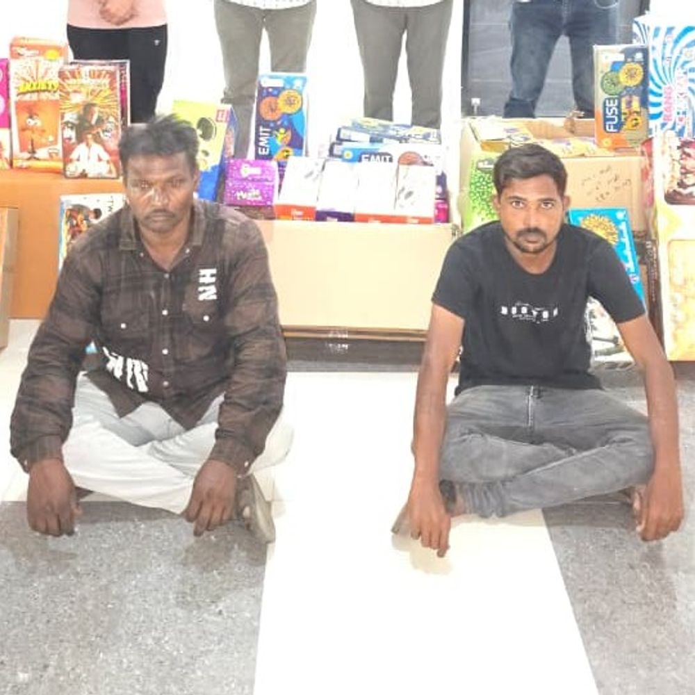 બોટાદમાં લાયસન્સ વિના ફટાકડા વેચતા બે પકડાયા:SOG પોલીસે 5.58 લાખથી વધુનો ફટાકડાનો જથ્થો જપ્ત કર્યો