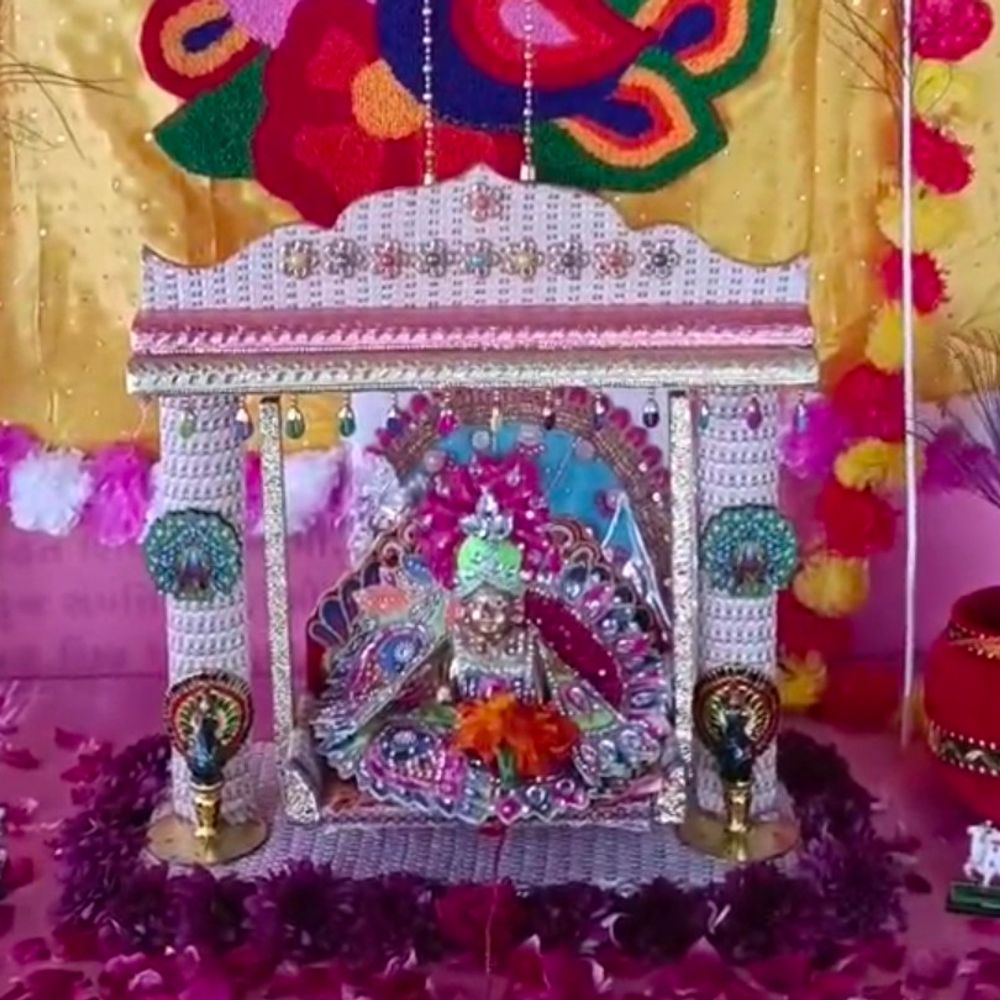 વલસાડના સરદાર હાઈટ્સ મંદિરે કૃષ્ણ જન્મોત્સવની ઉજવણી:ભક્તિભાવ અને હર્ષોલ્લાસ સાથે પાલખી યાત્રા નીકળી