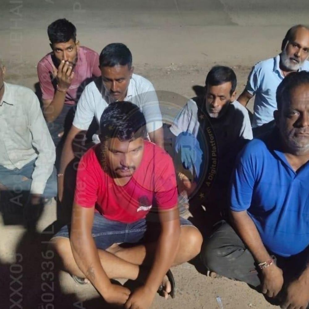 કાર્યવાહી:હિંમતનગરના કેશવ ફ્લેટ નજીકથી 7 જુગારી 1.6 લાખની મત્તા સાથે ઝબ્બે