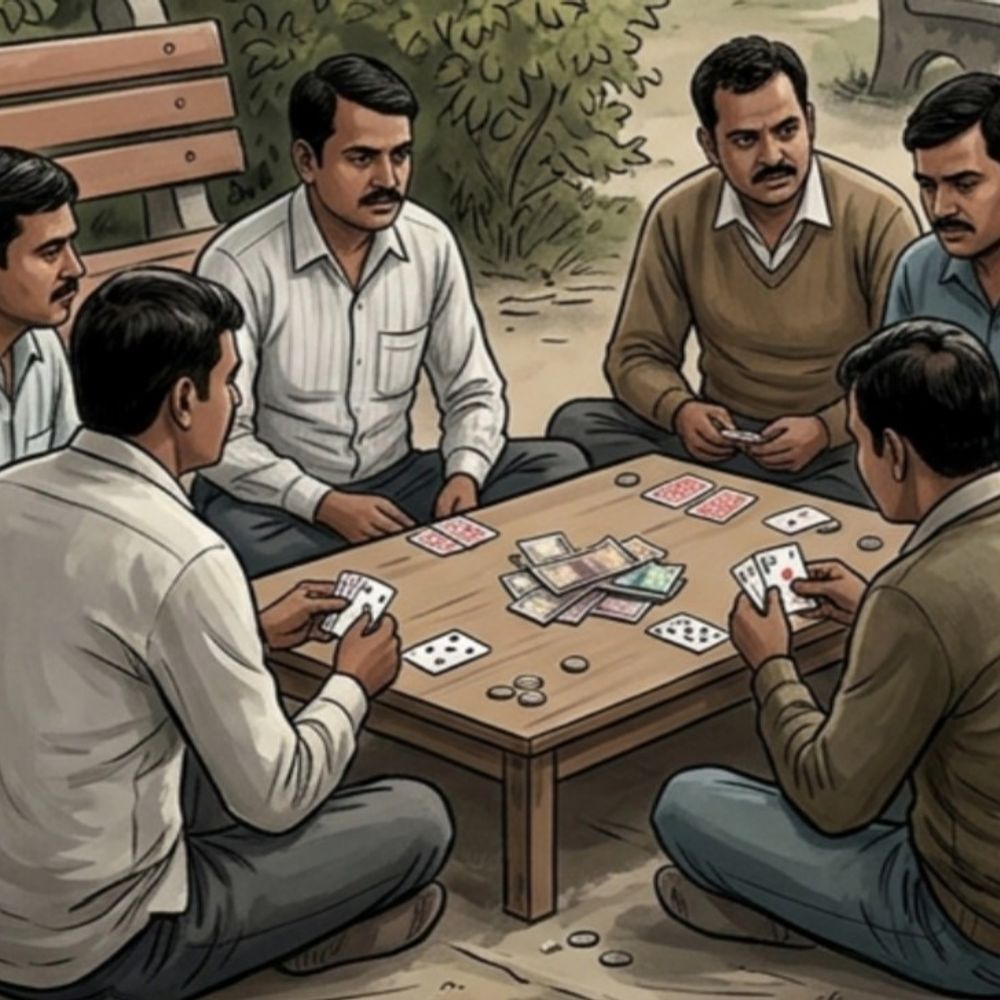 ઉમરાળાના ભોજાવદર ગામે જુગારધામ પર દરોડો:રેલવે નાળા પાસે જુગાર રમતા 6 શખસને 12 હજારની રોકડ સાથે પોલીસે દબોચ્યાં