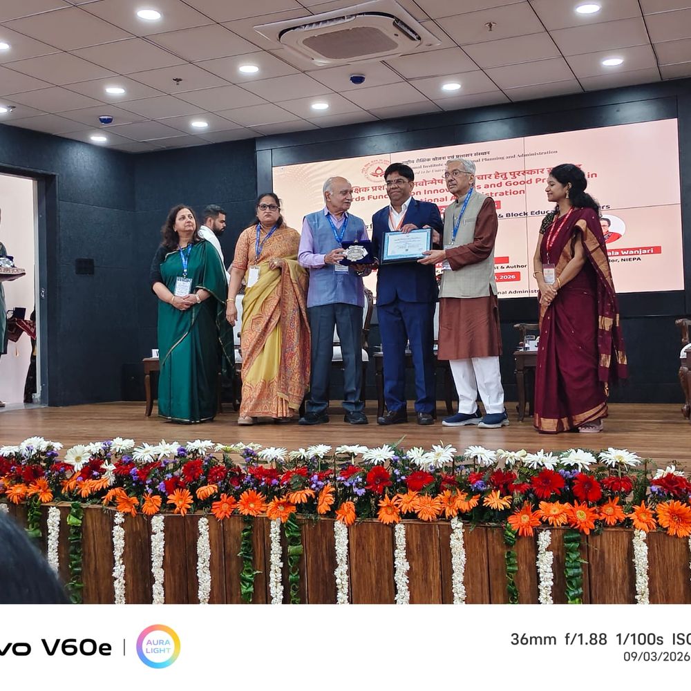 મહેસાણાના DPEO ડૉ. શરદ ત્રિવેદીને શૈક્ષણિક નવીનતા માટે રાષ્ટ્રીય પુરસ્કાર