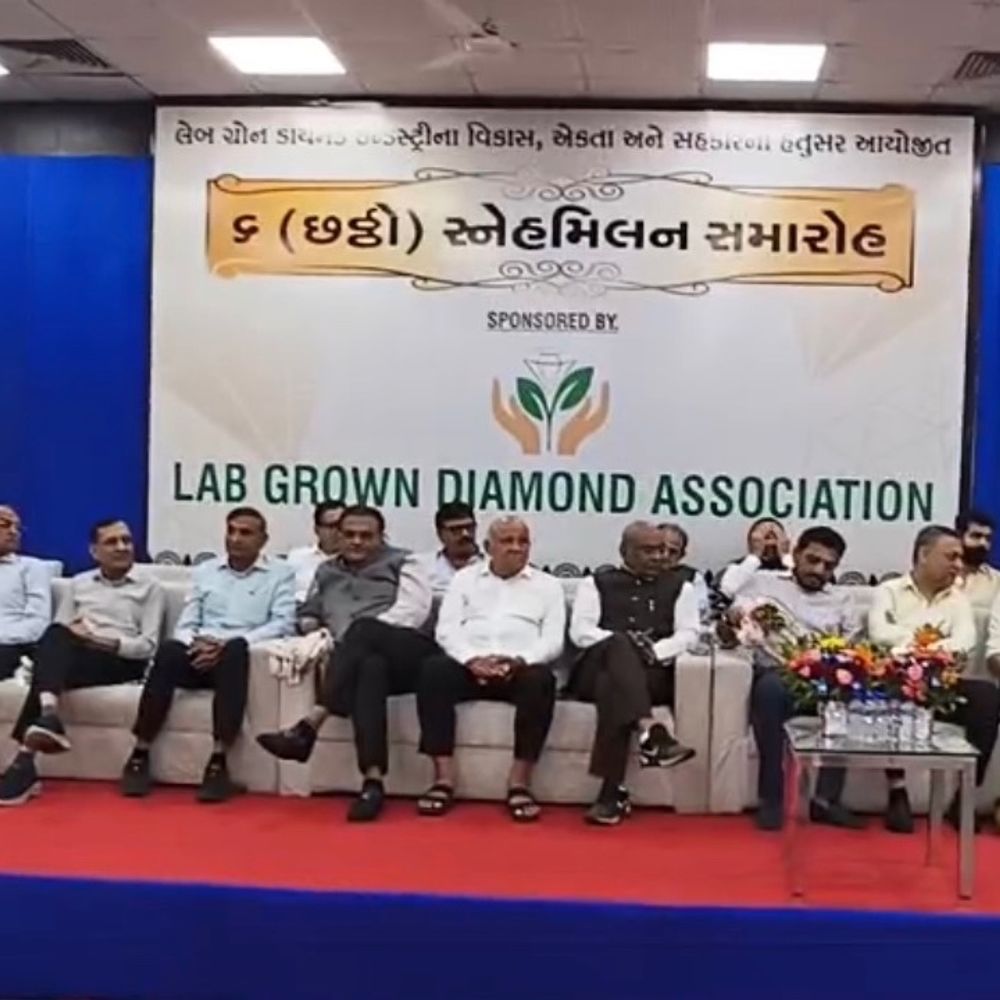 કતારગામમાં લેબગ્રોન એસોસિએશનની બેઠક:2 વર્ષમાં 20-25% કારીગરો ઘટ્યા, મેન્યુફેક્ચરર્સ પોલિશ્ડના યોગ્ય ભાવ નહીં લે તો મોટું જોખમ