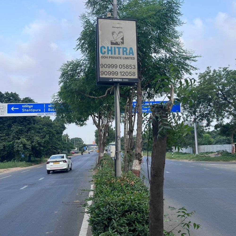ચિત્રા (OOH) કંપની સામે પોલીસ ફરિયાદ થઈ શકે:YMCA ક્લબથી રીંગરોડ તરફ જતા રસ્તા પર ડિવાઈડરની વચ્ચે 19 વૃક્ષો કાપી જાહેરાત બોર્ડ લગાવ્યાનો મામલો