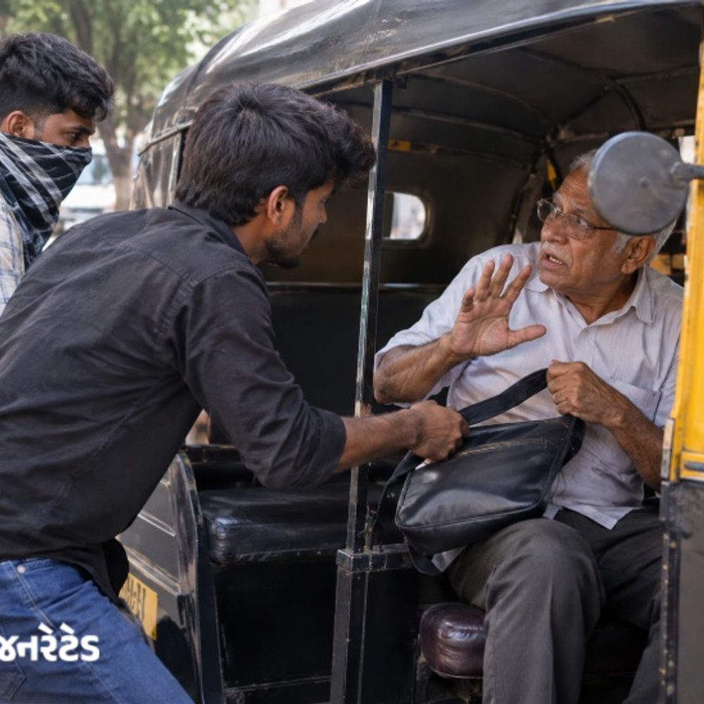 આશ્રમ રોડ પર વૃદ્ધને રીક્ષામાં બેસાડીને 20 હજારની લૂંટ કરી:ચાલક ફરાર, નિવૃત સરકારી કર્મચારી ગાંધીનગરથી ભદ્ર મંદિર દર્શન કરવા આવ્યા'તા