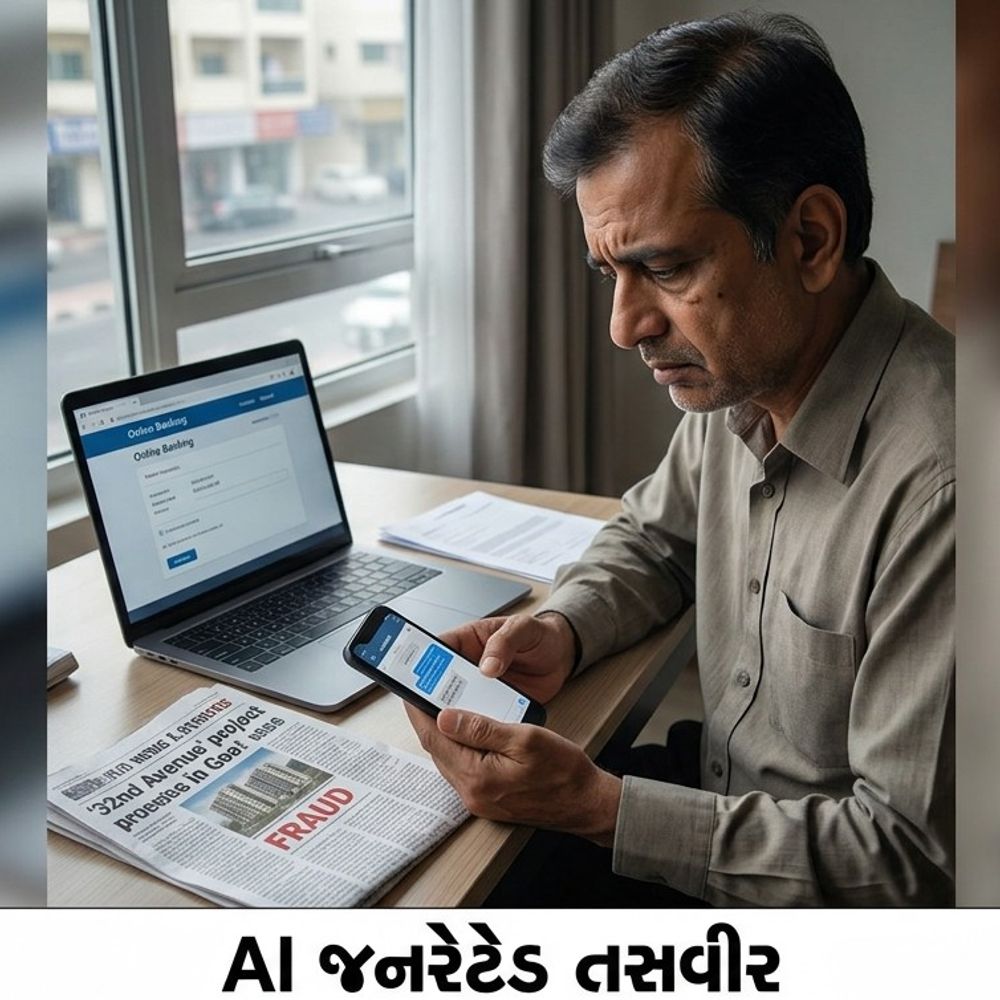દુબઈમાં એકાઉન્ટન્ટની નોકરી કરતા આધેડ પાસેથી 10.75 લાખ પડાવ્યા:ગોવામાં પ્રોપર્ટીમાં ઈન્વેસ્ટમેન્ટની લાલચ આપી, 32ND એવેન્યુની સ્કીમના નામે ફસાવ્યા