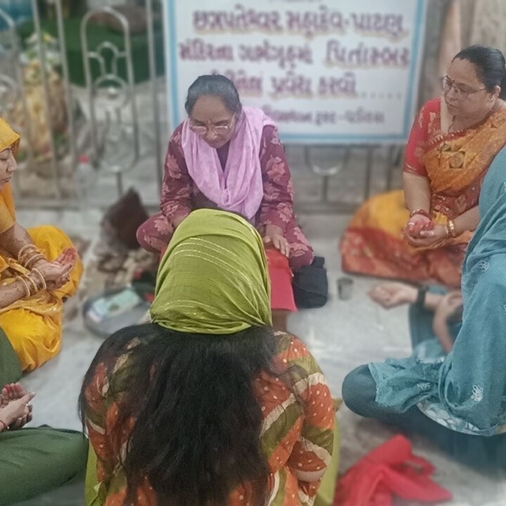 પાટણમાં હળતાલિકા ત્રીજની ઉજવણી:શહેરના છત્રપતેશ્વર મહાદેવ મંદિરે ભક્તોની ભીડ ઉમટી, શિવ-પાર્વતીની પૂજા કરાઈ