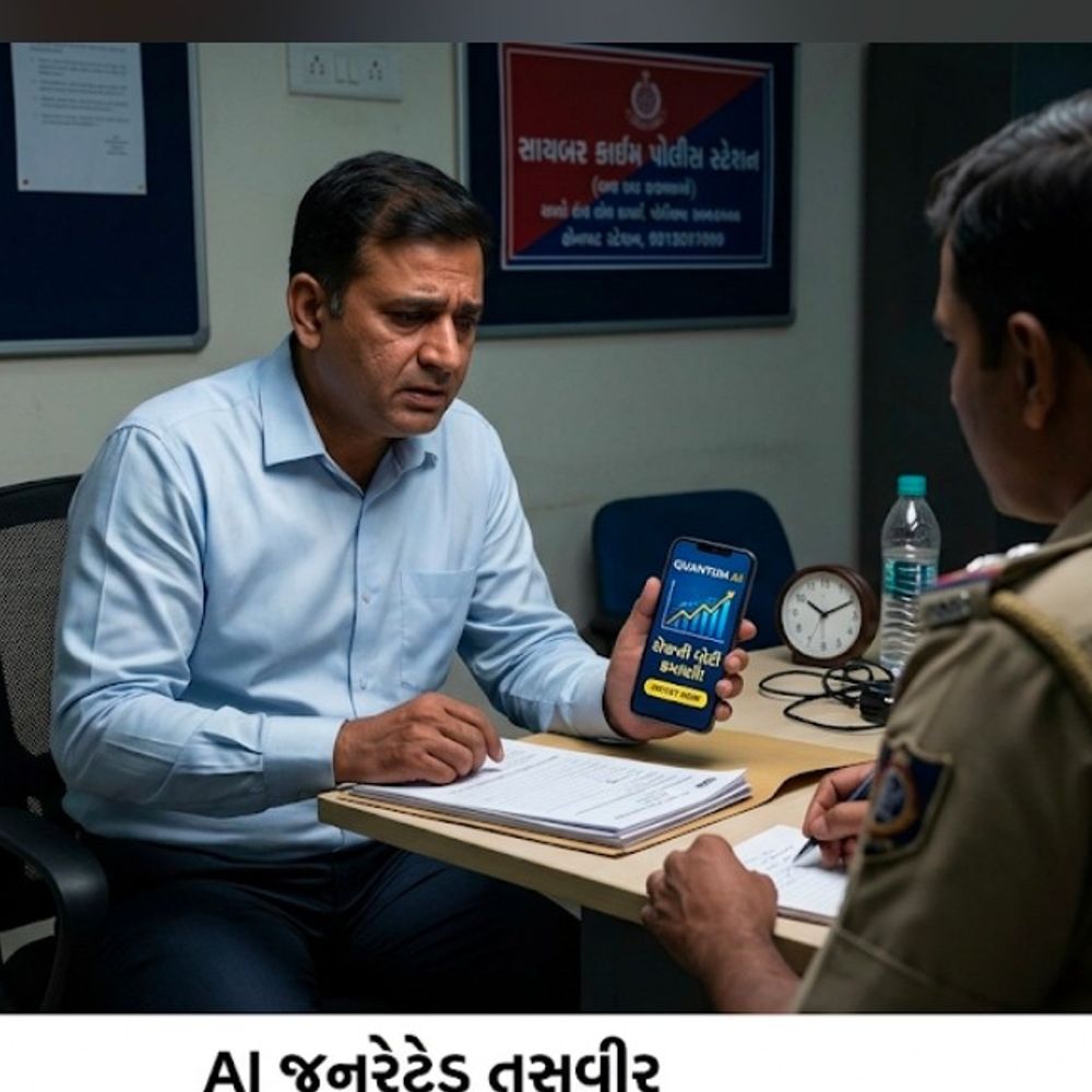 નાણામંત્રીનો ફેક વીડિયો બતાવી રોકાણના બહાને 12.80 લાખ પડાવ્યા:ક્વોન્ટમ AIમાં 22 હજારના રોકાણથી રોજ 75 હજાર કમાણીની લાલચ આપી, સાઉદીના 'બાદશાહ' સાથે વાત કરાવી