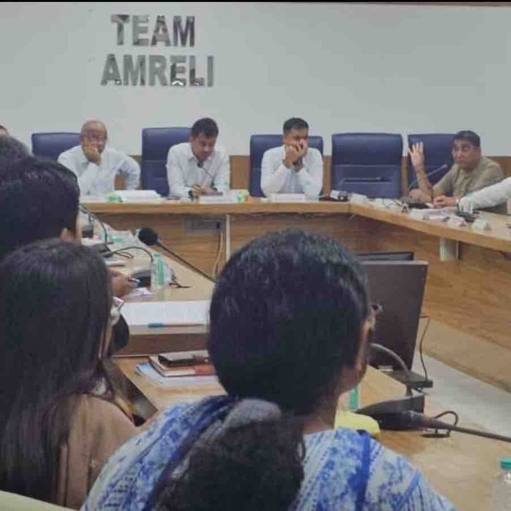 અમરેલીમાં કલેક્ટર વિકલ્પ ભારદ્વાજે પ્રશ્નોના નિરાકરણ માટે બેઠક યોજી:જિલ્લા સંકલન અને ફરિયાદ નિવારણ સમિતિના પ્રશ્નોનું તાત્કાલિક નિરાકરણ લાવવા સૂચના આપી