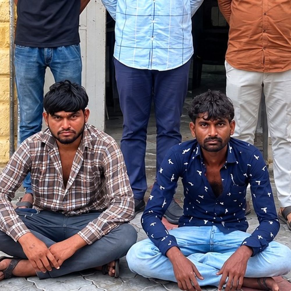 વઢવાણ ચોરી કેસના 2 ફરાર આરોપી જામનગરથી પકડાયા:સુરેન્દ્રનગર પેરોલ ફર્લો સ્કવોડે માધવબાગ પાસેથી 1 વર્ષ બાદ દબોચ્યા