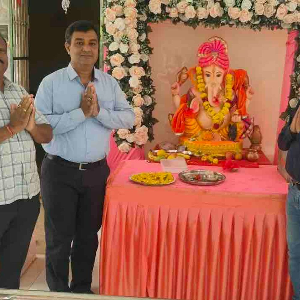 સિક્કાની CISF કોલોનીમાં ગણપતિ મહોત્સવની ઉજવણી:11 દિવસ પૂજન-અર્ચન કરાયું, કમાન્ડન્ટ સૌરભ રાઠોડ દ્વારા ભંડારાનું આયોજન