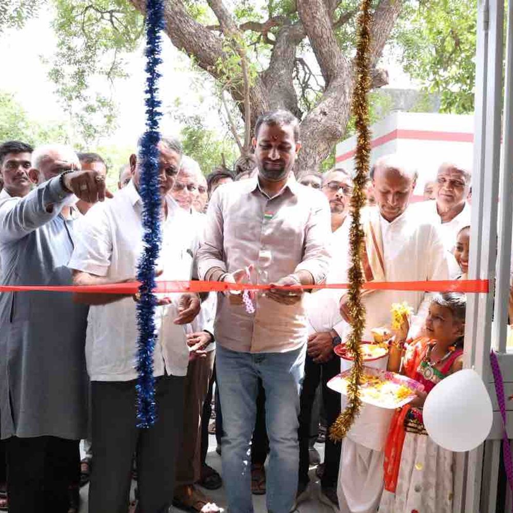 અમરેલીના ભાયાવદરમાં નવી પ્રાથમિક શાળાનું લોકાર્પણ:રૂ.91.10 લાખના ખર્ચે તૈયાર, ઉર્જા મંત્રી કૌશિક વેકરીયાના હસ્તે થયું ઉદ્ઘાટન