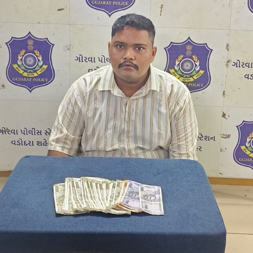 ઓનલાઇન રૂપિયા ટ્રાન્સફર કર્યાનો ખોટો સ્ક્રીનશોટ બતાવી ઠગાઈ આચરતો:વડોદરામાં CDM મશીન પર રોકડ જમા કરાવવા આવતા લોકોને નિશાન બનાવતો ઠગ ઝડપાયો, પોલીસે 15,500 રૂપિયા જપ્ત કર્યા