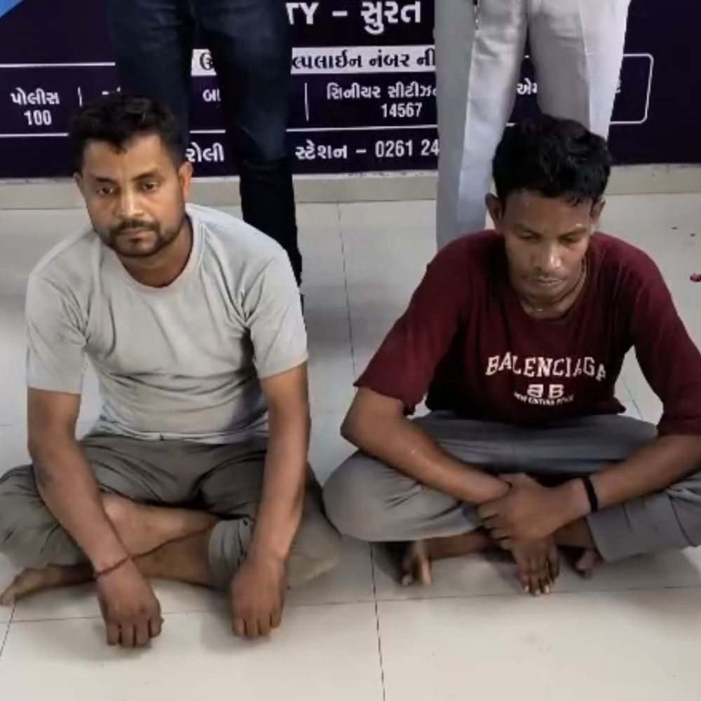 અમરોલીની અંજની ઈન્ડસ્ટ્રીઝમાં અડધી રાત્રે આતંક:'કારખાનું બંધ નહીં કરો તો જીવથી જશો' કહી ધમકી આપનારા ઓડિશાના બે યુવક CCTVના આધારે પકડાયા, દિવાળી પૂર્વે ઉદ્યોગમાં ભયનો માહોલ