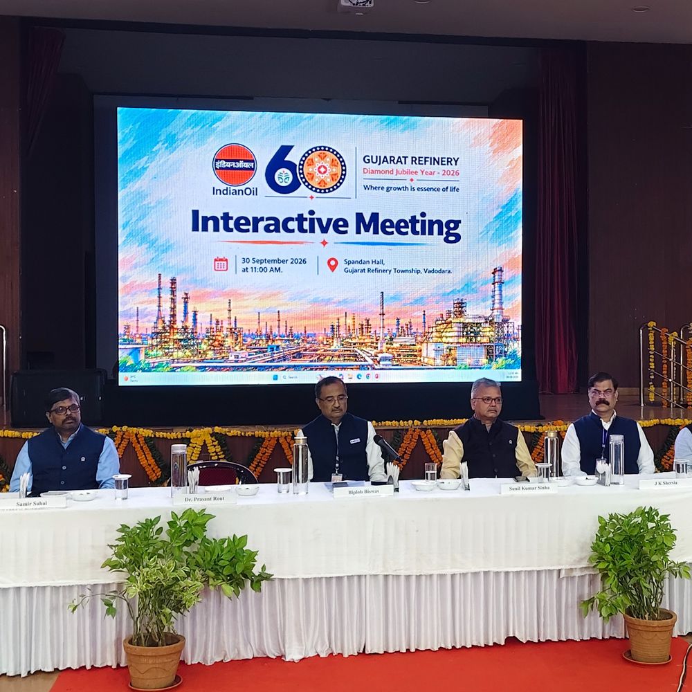 ગુજરાત રિફાઇનરીની ક્ષમતા 18 મિલિયન મેટ્રિક ટન પર પહોંચી:રિફાઇનરી હેડે કહ્યું: રિફાઇનરીમાં સુરક્ષા સાથે કોઈ સમાધાન નહીં, LOBS પ્લાન્ટ બાદ હવે ટૂંક સમયમાં પોલીપ્રોપીલિન યુનિટ થશે શરૂ