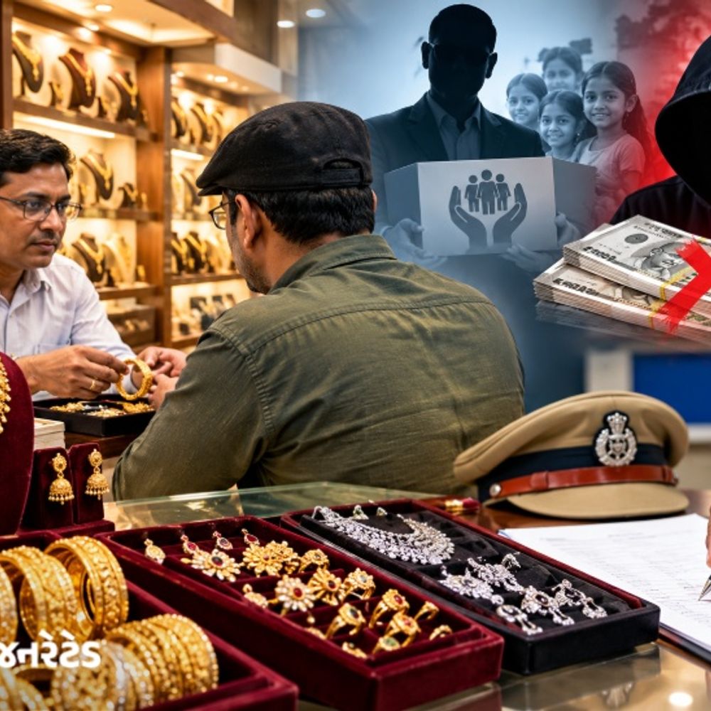સામાજિક કાર્યકર બનીને સોની સાથે 1.79 કરોડની છેતરપિંડી:ગરીબ દીકરીઓને દાગીના દાન કરવાનું કહી 2.86 કરોડના સોના-ચાંદીના દાગીના ખરીદી પૈસા ન ચૂકવ્યાં