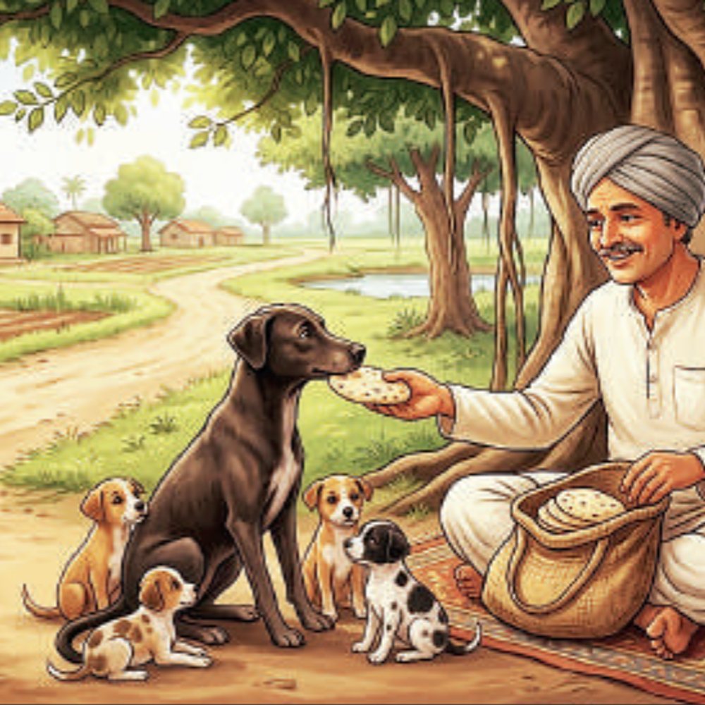 ધનવાન દામા શેઠની દયા અને ચાર રોટલીની કિંમત