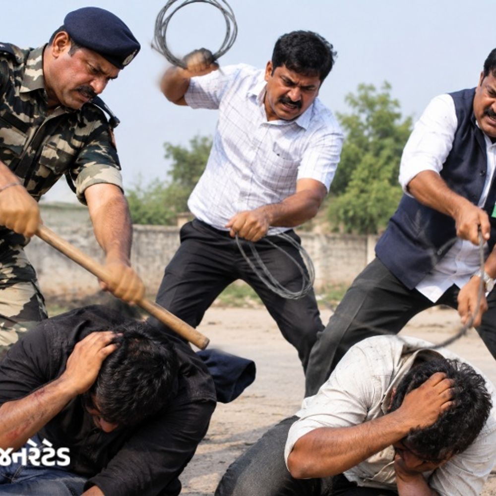 મોટી જાગધારમાં સામુ જોવા જેવી બાબતે બે ભાઈ પર હુમલો:SRPF જવાન, તાલુકા પંચાયત સદસ્ય સહિત ત્રણ શખસે ધોકા-વાયરના દોરડાથી માર માર્યો, ત્રણેય સામે પોલીસ ફરિયાદ
