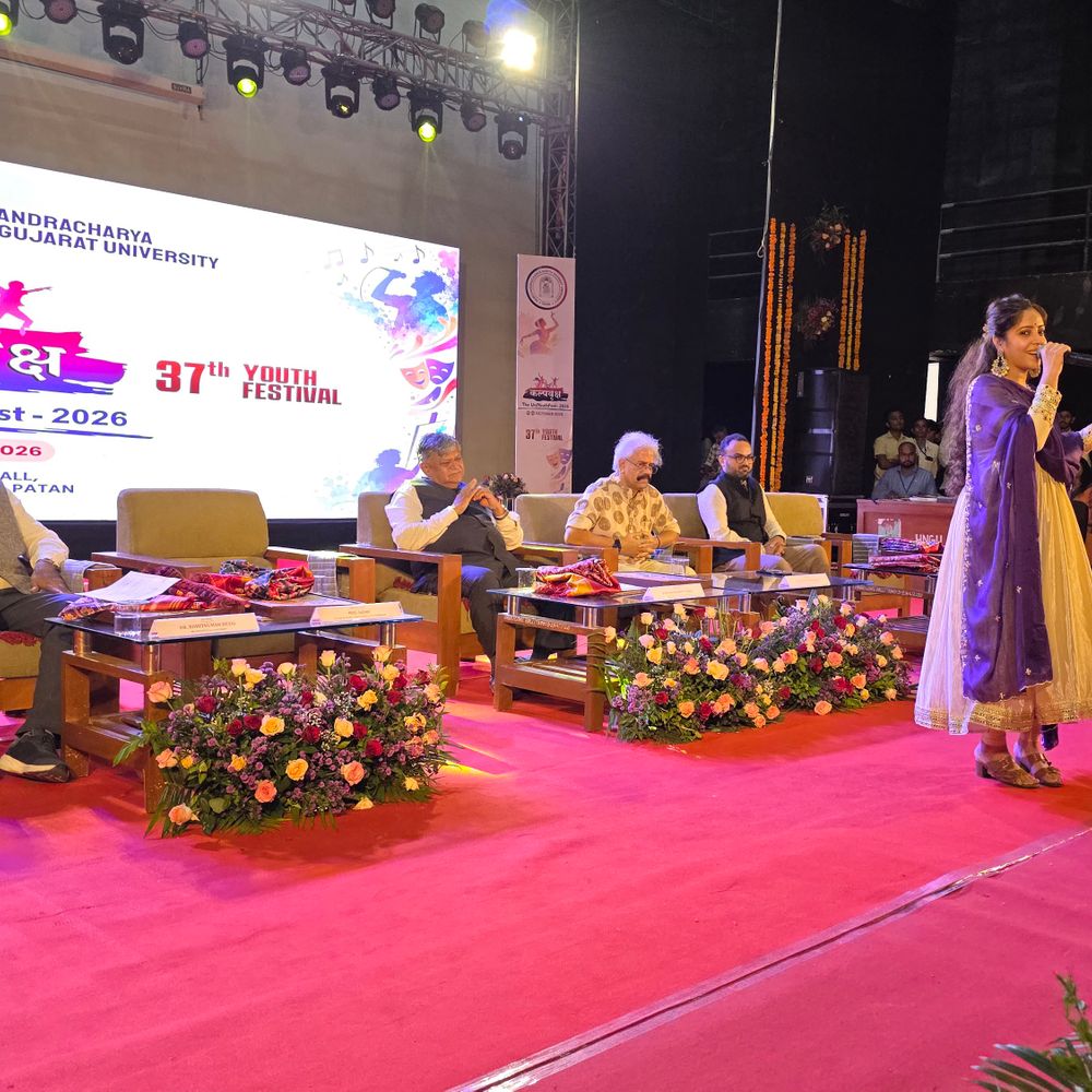 HNGU માં ‘કલ્પવૃક્ષ’ યુવા મહોત્સવ શરૂ:‘પ્રાચીન ભારતથી વિકસિત ભારત’ થીમ પર 104 કોલેજોના 1636 વિદ્યાર્થીઓ 23 સ્પર્ધાઓમાં ભાગ લેશે