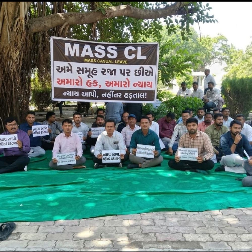 7 મીથી અચોક્કસ મુદ્દતના આંદોલનની ચિમકી:જિલ્લામાં 14 પડતર માંગણીઓ મુદ્દે મહેસુલી કર્મીઓ હડતાલ પર ઉતર્યા