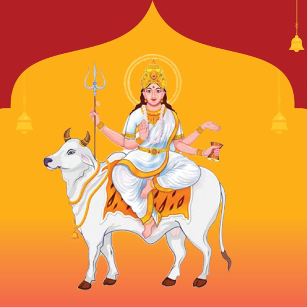 નવરાત્રિનો આઠમો દિવસ:આજે દેવી દુર્ગાના આઠમા સ્વરૂપ મહાગૌરીની પૂજા કરો, પૂજામાં નારિયેળથી બનેલી મીઠાઈ ધરાવો