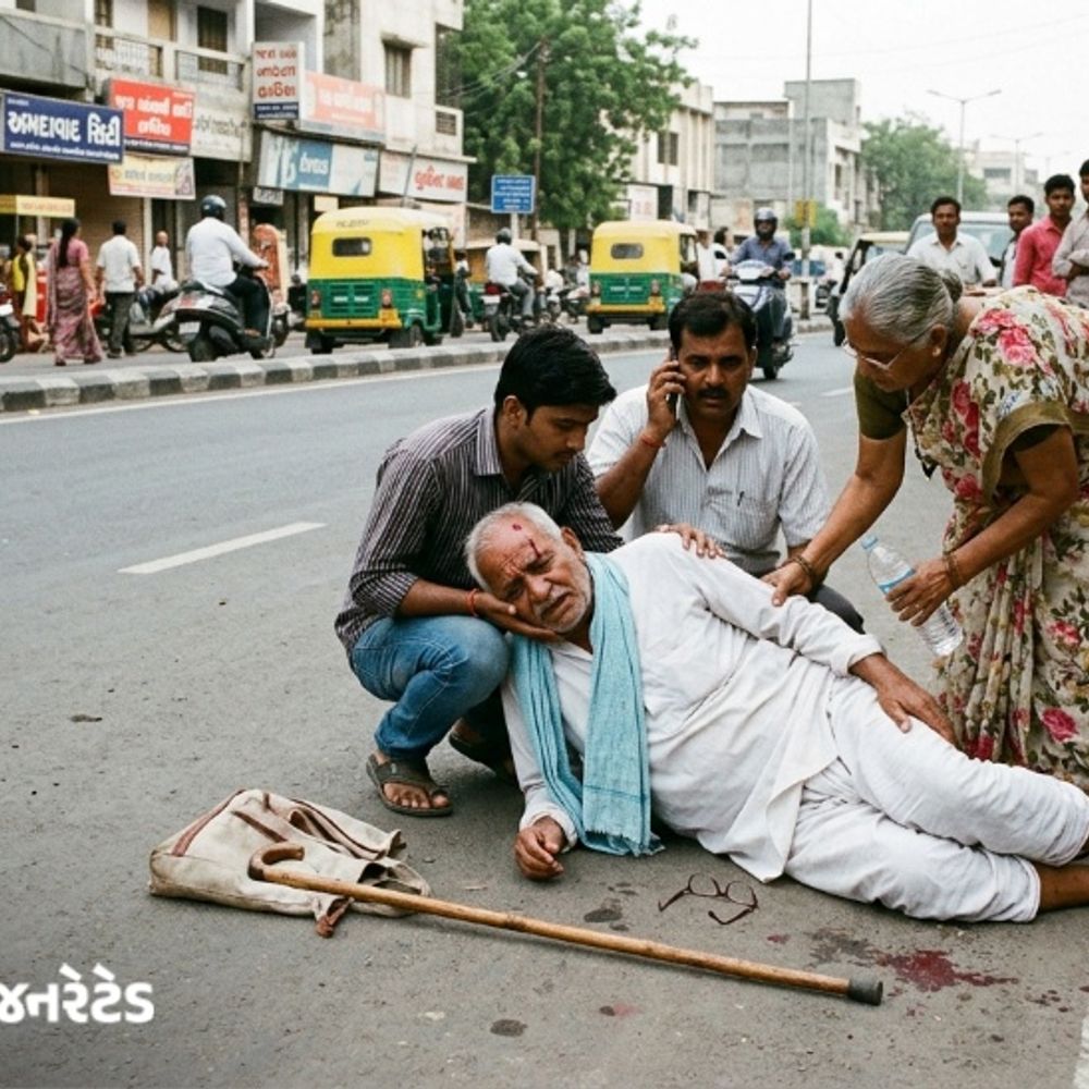 ઈસનપુરમાં ચાર રસ્તા પાસે વૃદ્ધને અજાણ્યા વાહન ચાલકે ટક્કર મારી:6 દિવસથી ચાલી રહેલી સારવાર દરમિયાન દમ તોડ્યો, અજાણ્યા વાહનચાલક સામે ગુનો નોંધાયો