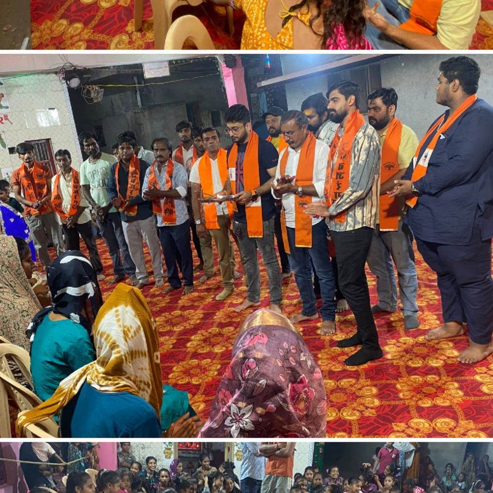 મોરબી વિશ્વ હિન્દુ પરિષદે નવરાત્રીમાં 200 કન્યાઓનું પૂજન કર્યું:સેવા વસ્તીઓમાં ગરબી મહોત્સવ દરમિયાન તિલક કરી ભેટ આપી આશીર્વાદ લીધા