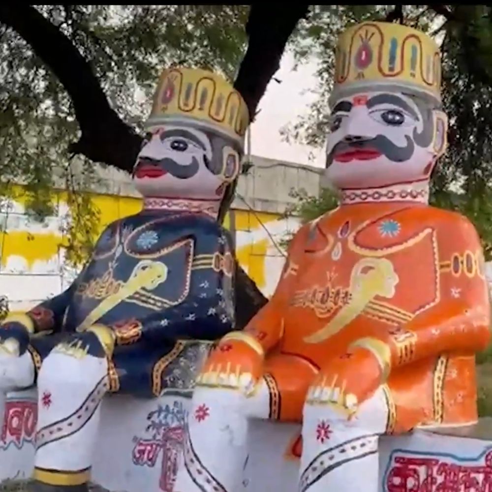 MPના રાજગઢમાં રાવણ-કુંભકર્ણની પૂજા:અહીં દશેરા પર રાવણ દહન થતું નથી