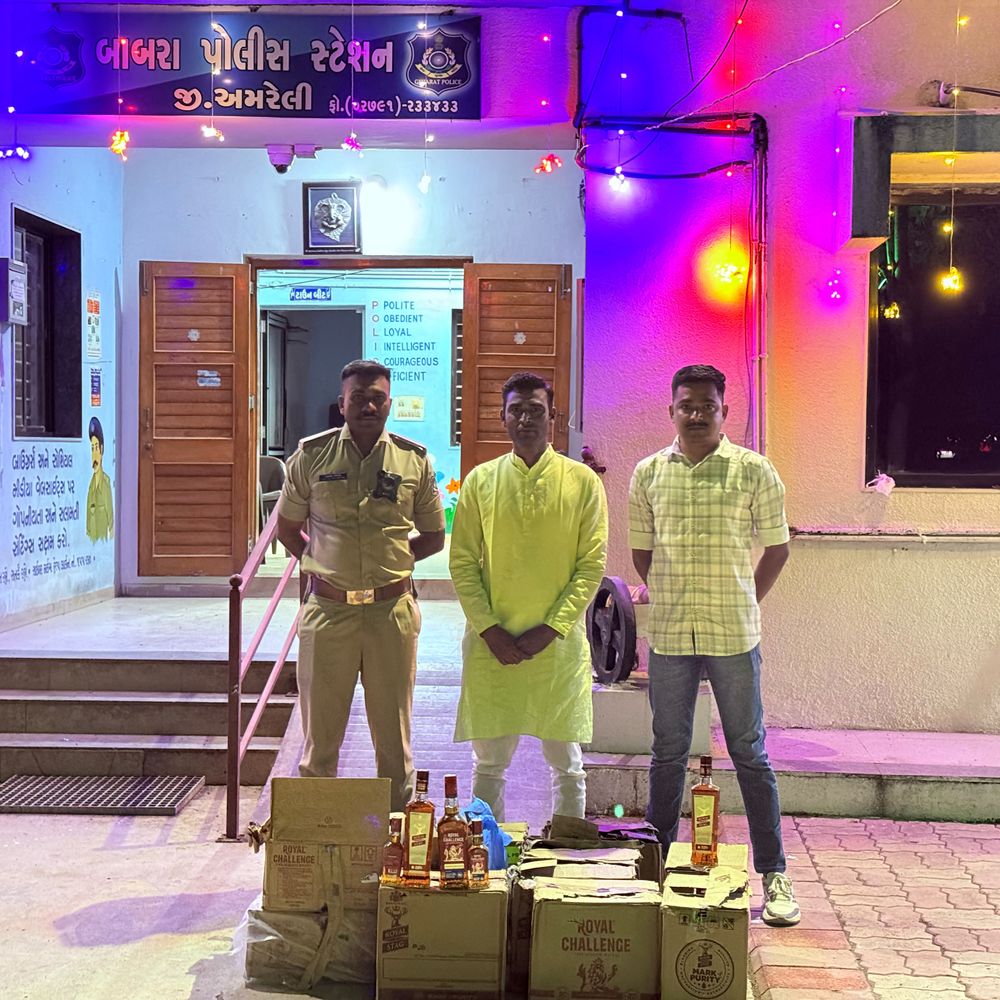 બાબરા પોલીસની કાર્યવાહી:બાબરાના મોટા દેવળીયાથી 1.81 લાખનો 206 બોટલ દારૂ ઝડપાયો