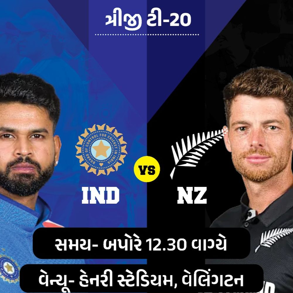 શું વૈભવ સૂર્યવંશી ઓપનિંગ કરશે:આજે ભારત Vs ન્યૂઝીલેન્ડ ત્રીજી ટી-20; વેલિંગ્ટનમાં 55 કિમી/કલાકની ઝડપે પવન ફૂંકાશે