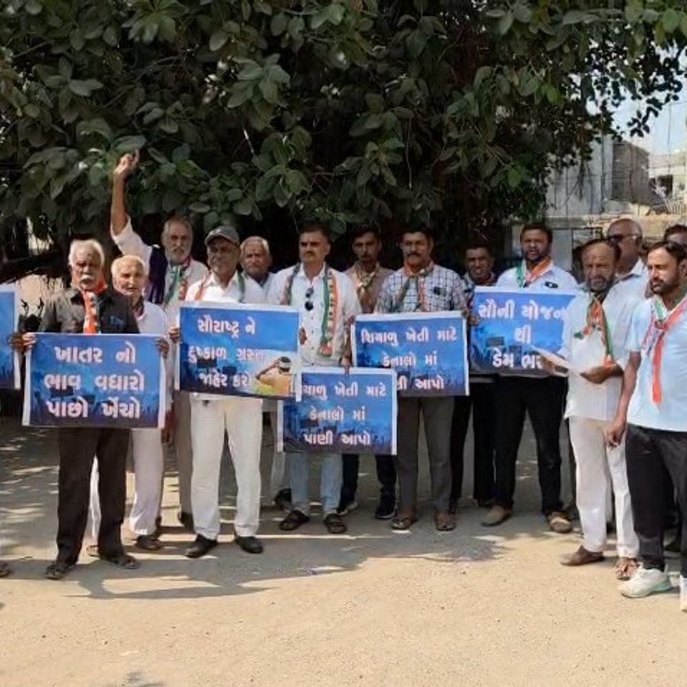 ગઢડા કોંગ્રેસે મોંઘવારી અને ખેડૂતોના પ્રશ્નો પર વિરોધ કર્યો:મામલતદારને આવેદનપત્ર પાઠવી દુષ્કાળ જાહેર કરવા અને ખેડૂતોને રાહત આપવાની માંગ કરી