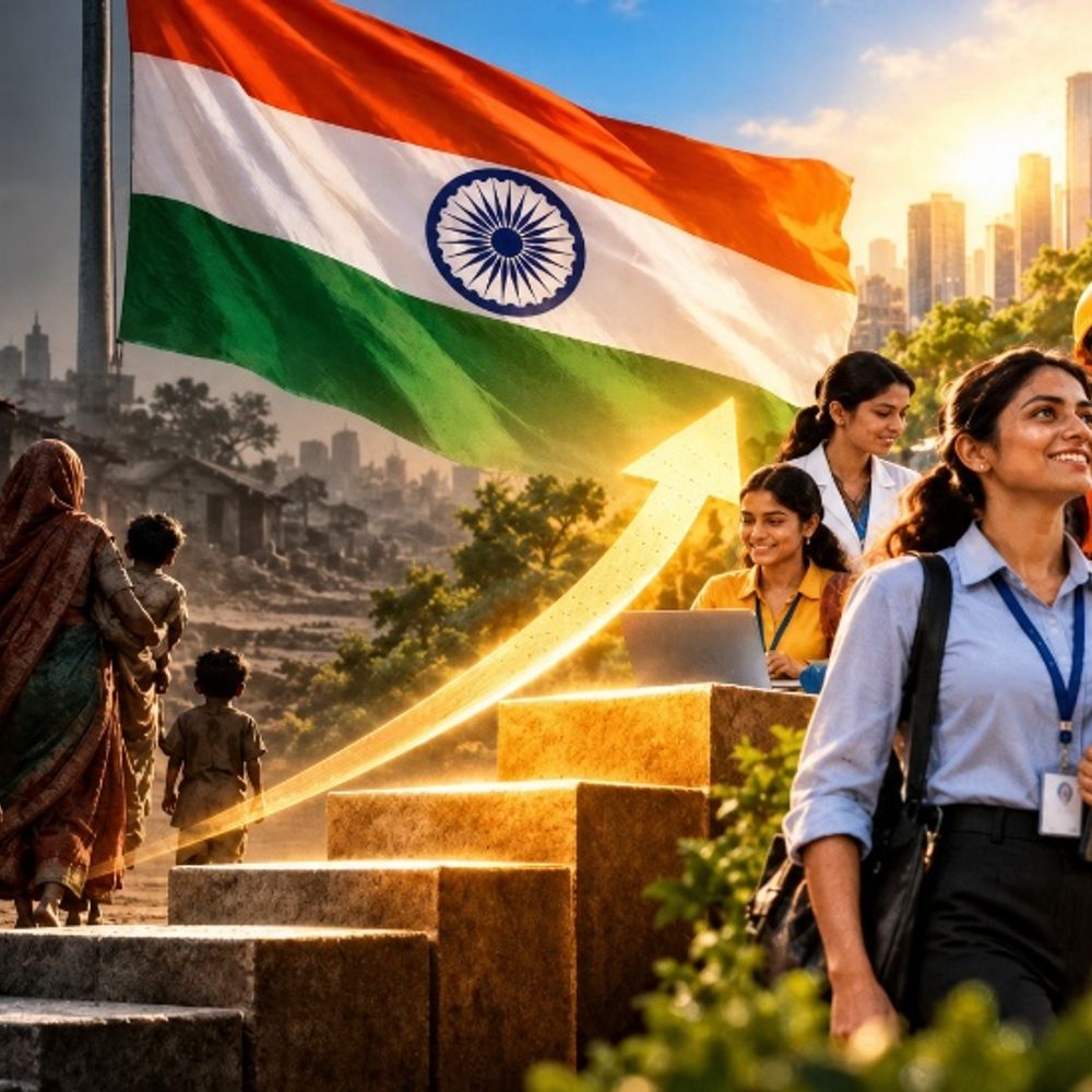 ભારતમાં સૌથી ઝડપથી ગરીબી ઘટી:27.1%થી ઘટીને 2.6% થઈ, વિશ્વ બેંકનો અહેવાલ- 49.6 કરોડ લોકો ગરીબી રેખાથી બહાર