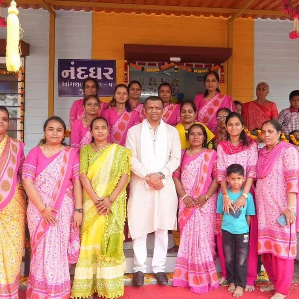 જુજવા ગામમાં નવી આંગણવાડીનું લોકાર્પણ:સાંસદ ધવલ પટેલના હસ્તે મીલ ફળિયામાં નંદઘર ખુલ્લું મુકાયું