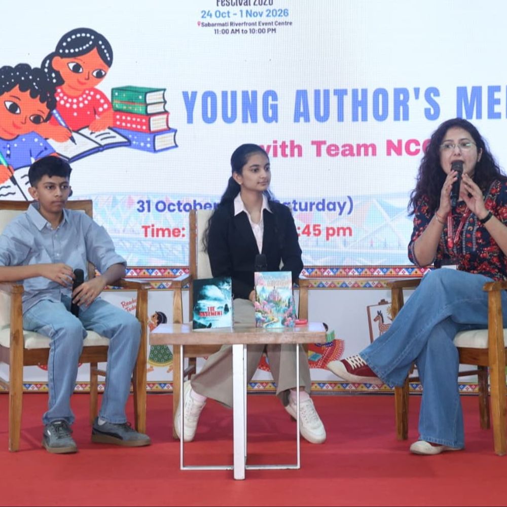 અમદાવાદ બુક ફેસ્ટિવલમાં યુવા લેખકોનો ડંકો:અલૌકિકા અને તન્મયની સાહિત્યિક સફરે બાળવાચકોમાં સર્જક બનવાની પ્રેરણા જગાવી