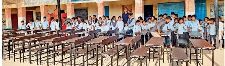 udaipur government school infrastructure photographic view