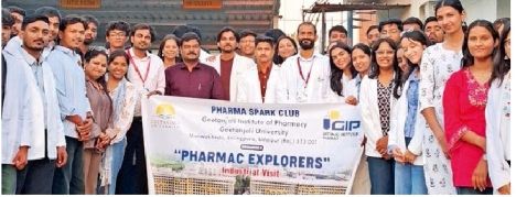 udaipur pharmacy students baddi visit photographic view