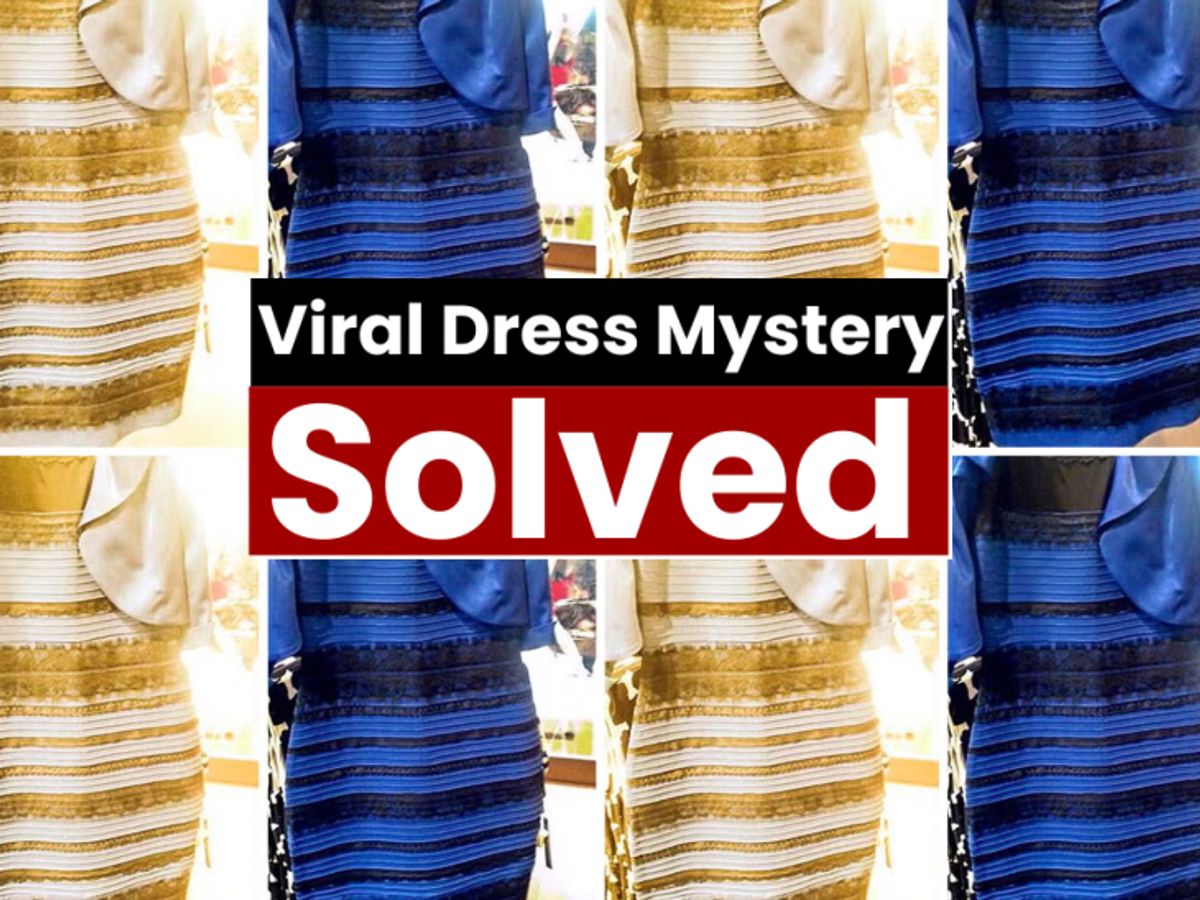 mystery dress blue or gold Blue-black white-gold? The debate is over viral dress blue or gold