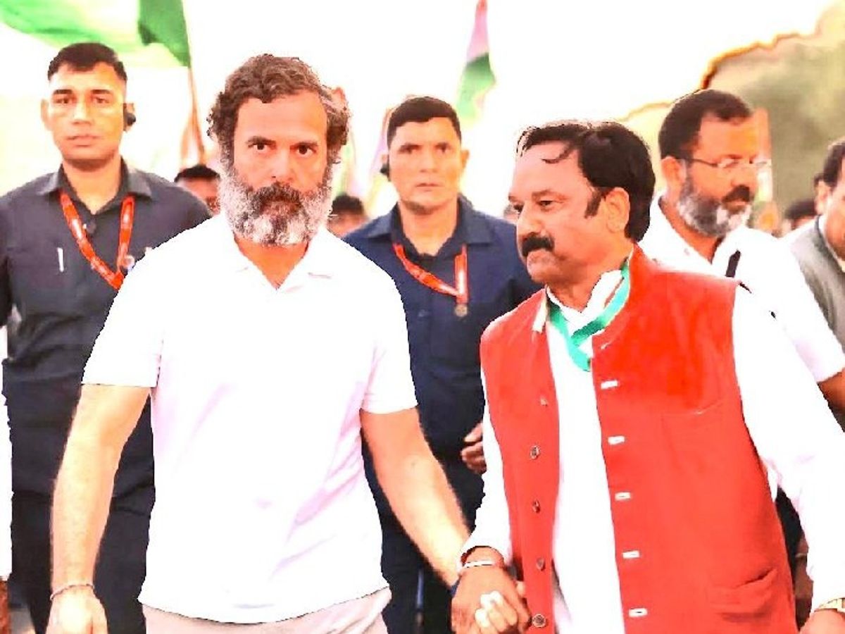 Congress leader Shishupal joins Bharat Jodo Yatra | भारत जोड़ो यात्रा से  जुड़े कांग्रेस नेता शिशुपाल: राहुल गांधी से मुलाकात कर की पाली को लेकर  चर्चा - Pali (Marwar) News ...