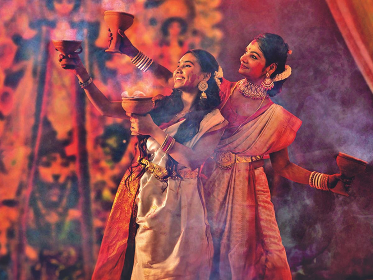 A unique Navratri is celebrated in Bengal, instead of nine days the  festival is celebrated for four days