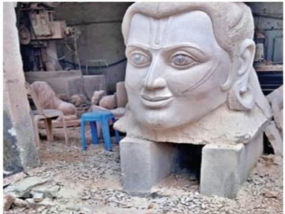 The first statue of Ram Vanagaman Path will be changed | राम वनगमन पथ की  पहली मूर्ति बदलेगी: चंदखुरी में लगेगी भगवान राम की 51 फीट की नई मूर्ति, दो  टन के